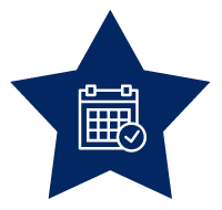 ícone estrela calendário